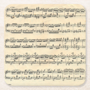 Porta-copo De Papel Quadrado Partitura