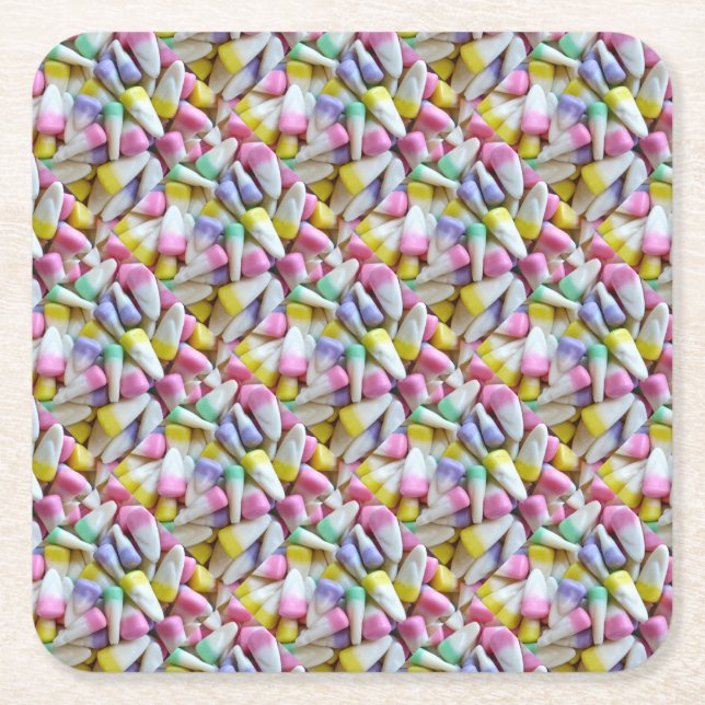 Porta-copo De Papel Quadrado Páscoa de milho doce (Frente)