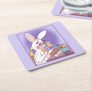 Porta-copo De Papel Quadrado Páscoa Surprise Square Paper Porta copos