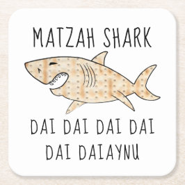 Porta-copo De Papel Quadrado Passover Daiaynu Matzah Shark