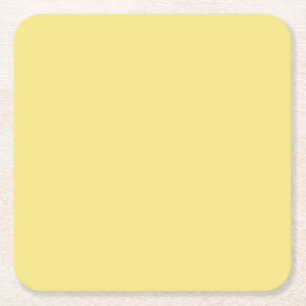 Porta-copo De Papel Quadrado Pastel custard yellow decor pronto para personaliz