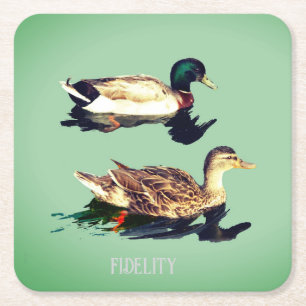 Porta-copo De Papel Quadrado Patos-de-patos-de-pata, glacés comestíveis