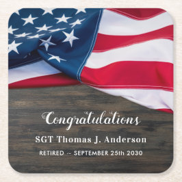 Porta-copo De Papel Quadrado Patrimônio da Reforma Militar Americana