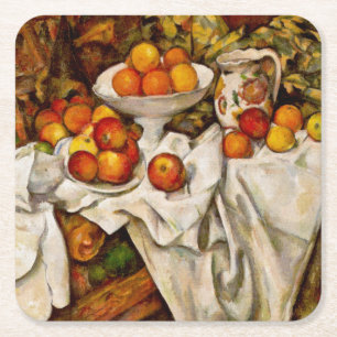 Porta-copo De Papel Quadrado Paul Cezanne Apple Orangismo Impressionismo