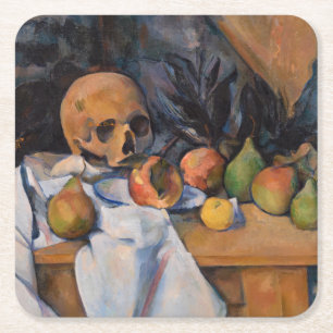 Porta-copo De Papel Quadrado Paul Cezanne - Natureza Morta com Caveira