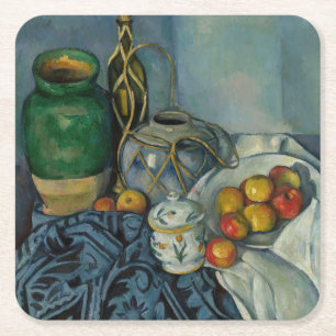 Porta-copo De Papel Quadrado Paul Cezanne - Natureza Morta com Maçãs