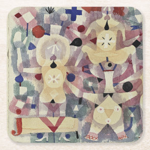 Porta-copo De Papel Quadrado Paul Klee, Carnaval na Neve,