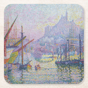 Porta-copo De Papel Quadrado Paul Signac - Notre-Dame-de-la-Garde, Marselha