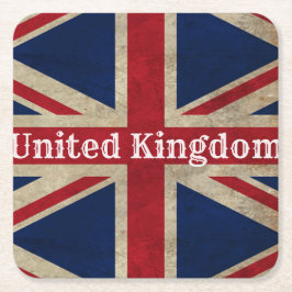 Porta-copo De Papel Quadrado Pavilhão britânico em apuros
