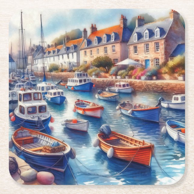 Porta-copo De Papel Quadrado Paz (Frente)