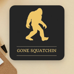 Porta-copo De Papel Quadrado Pé grande engraçado Squatchin ido Sasquatch