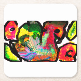 Porta-copo De Papel Quadrado Peacock primavera art