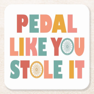 Porta-copo De Papel Quadrado Pedal Como Se Você Roubasse - Ciclismo Engraçado