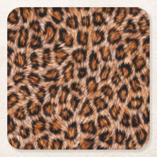Porta-copo De Papel Quadrado Pele De Leopardo Padrão