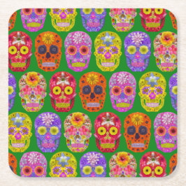 Porta-copo De Papel Quadrado Peles De Flor Padrão Sem Costura 2018