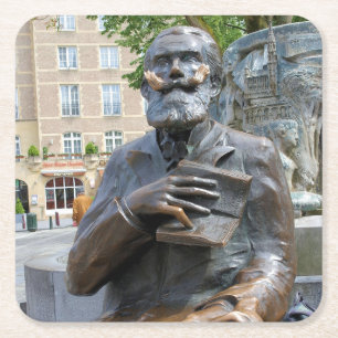 Porta-copo De Papel Quadrado Pelo amor de um bom livro - Bruxelas, Bélgica