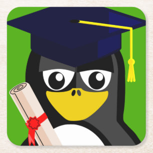 PORTA-COPO DE PAPEL QUADRADO PENGUIM DE GRADUAÇÃO