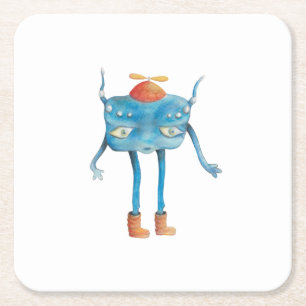 Porta-copo De Papel Quadrado Pequena Alienígena Pi