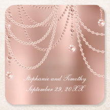 Pérolas de Ouro Rosa Personalizadas com Diamantes