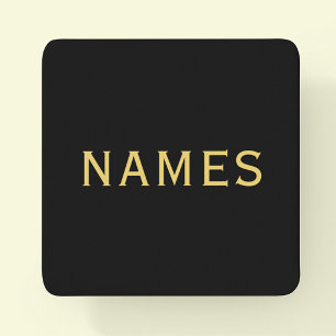 Porta-copo De Papel Quadrado Personalizado Com Sobrenome ou Apelido Neles