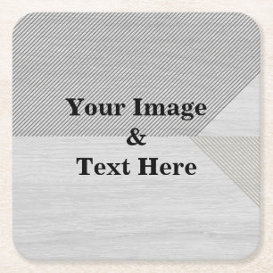 Porta-copo De Papel Quadrado Personalizado com Sua Própria Foto em Madeira