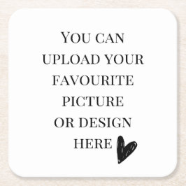 Porta-copo De Papel Quadrado Personalizar 4" x 4"