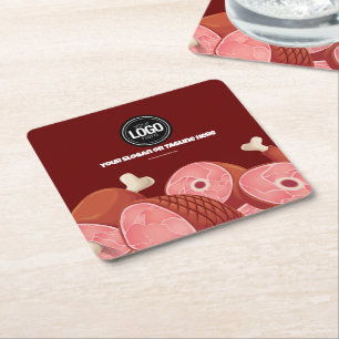 Porta-copo De Papel Quadrado Personalizar empresa   Compro Butcher