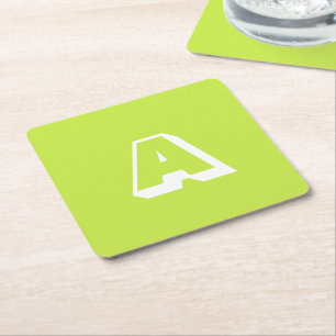 Porta-copo De Papel Quadrado Personalizar, personalizar alfabeto inicial monogr