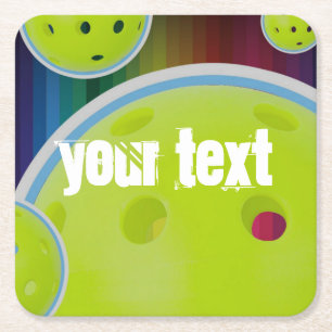 Porta-copo De Papel Quadrado Personalizar Pickleball Personalizar Diversão da B