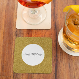 Porta-copo De Papel Quadrado Personalize a imagem Dourada da imagem da imagem d