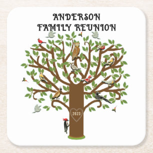 Porta-copo De Papel Quadrado Personalized Family Reunion Collectible