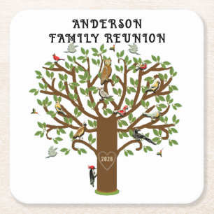 Porta-copo De Papel Quadrado Personalized Family Reunion Collectible