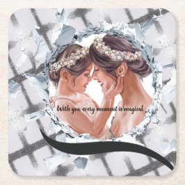 PORTA-COPO DE PAPEL QUADRADO PERSONILIZE TEXT AND PICTURE