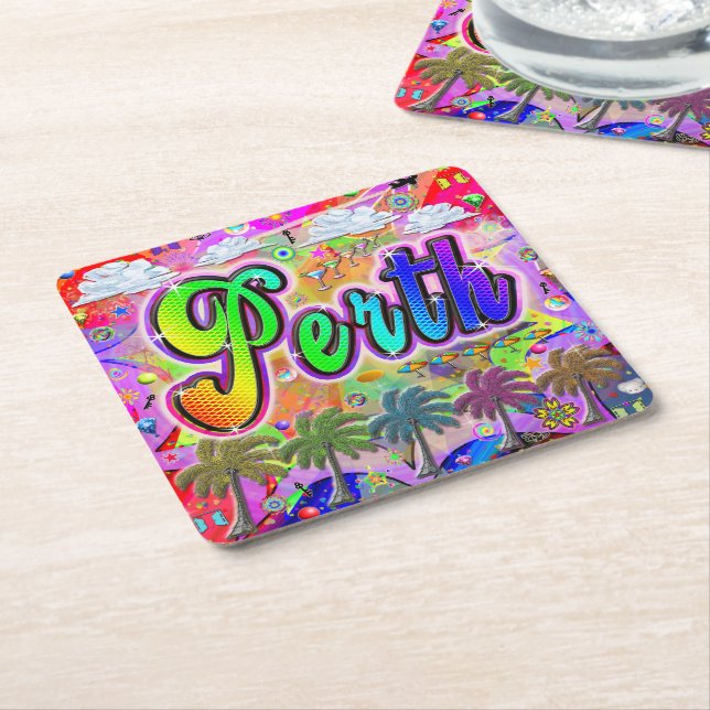 Porta-copo De Papel Quadrado Perth Vista Express Montanha-russa (Inclinado)