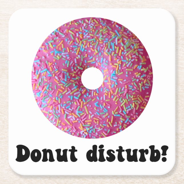 Porta-copo De Papel Quadrado Perturbação da rosquinha (Frente)