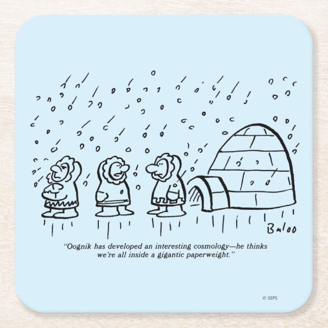 Porta-copo De Papel Quadrado Peso do papelão (Frente)