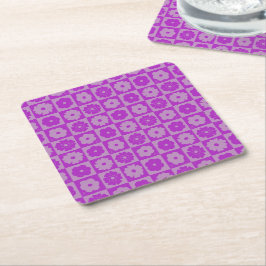 Porta-copo De Papel Quadrado Pétalas em Silêncio 01. Padrão Floral.