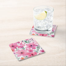 Pétalas Rosas | Flores Florais Pintadas à Aguarela