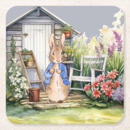 Porta-copo De Papel Quadrado Peter the Rabbit Garden Shed