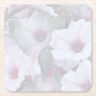 Porta-copo De Papel Quadrado Petunias Brancas E Rosa