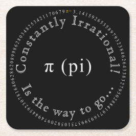 Porta-copo De Papel Quadrado Pi, A Diversão Constante Matemática Irracional