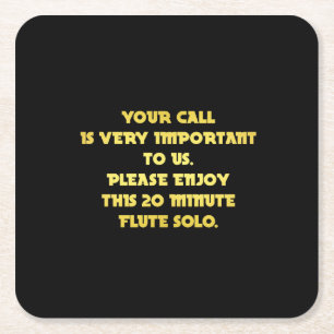 Porta-copo De Papel Quadrado Piada de Atendimento ao Cliente por Telefone Funny