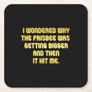 Porta-copo De Papel Quadrado Piada Funny Frisbee