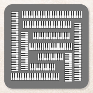 Porta-copo De Papel Quadrado Piano Keys EV