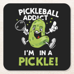 Porta-copo De Papel Quadrado Pickleball-Engraçado