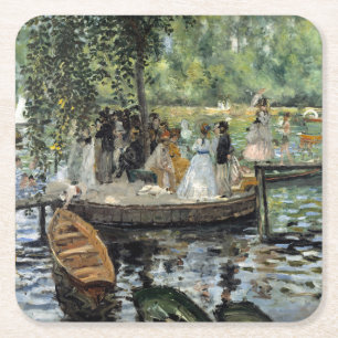 Porta-copo De Papel Quadrado Pierre-Auguste Renoir - La Grenouillere