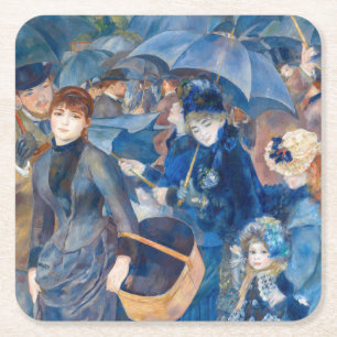 Porta-copo De Papel Quadrado Pierre-Auguste Renoir - Os Guarda-chuvas