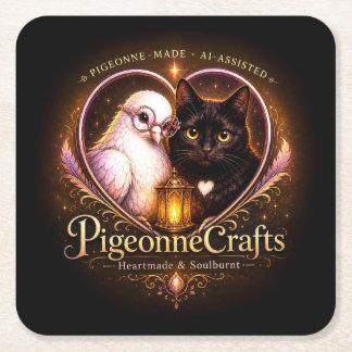 Porta-copo De Papel Quadrado PigeonneCrafts FeitoComAmor
