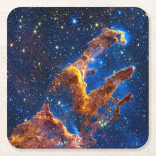 Porta-copo De Papel Quadrado Pilares da Criação - Astronomia James Webb NIRCam