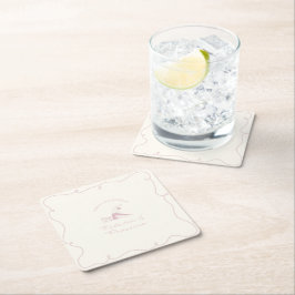 Porta-copo De Papel Quadrado pilates e prosecco de aniversário de qualquer idad